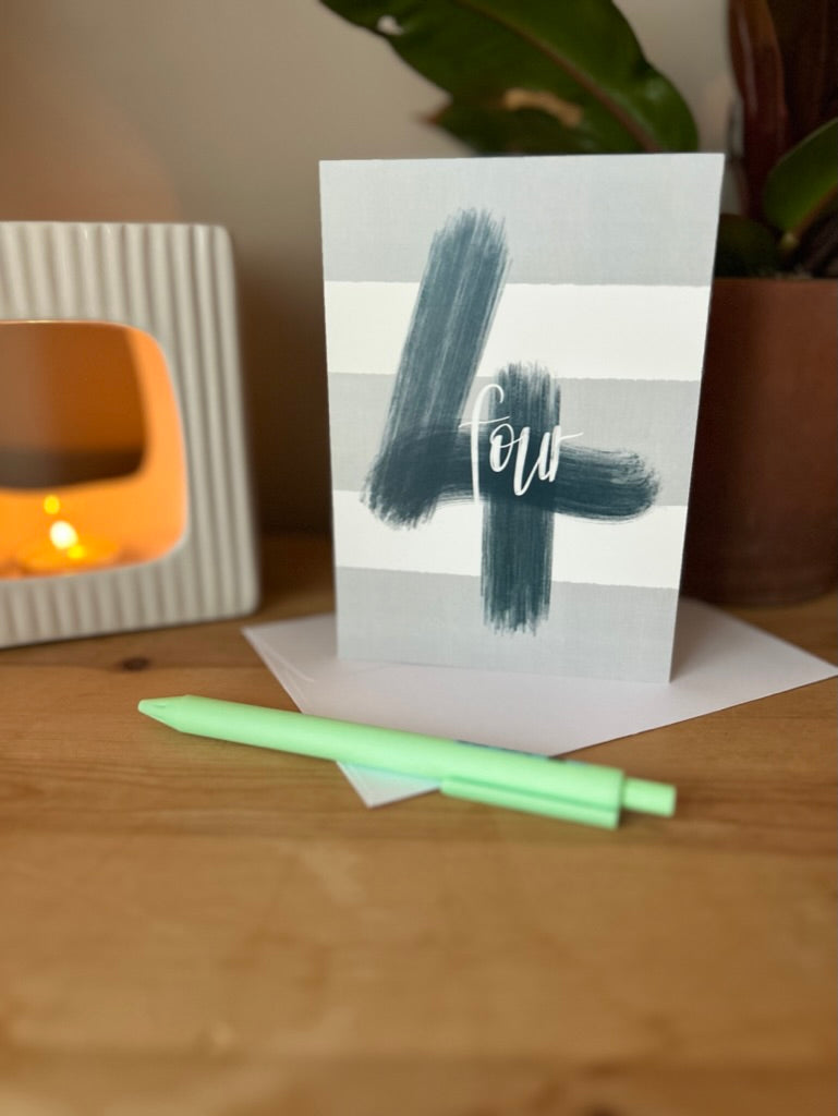 Striped Age Specific Birthday card