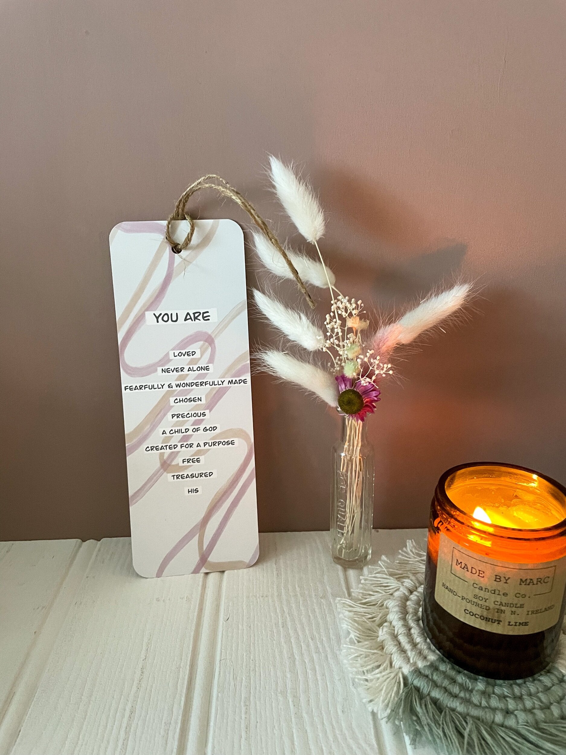 You are loved chosen a child of God bible verse bookmark