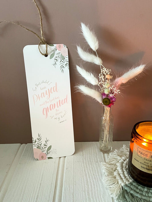 1 Samuel 1v27 bible verse bookmark