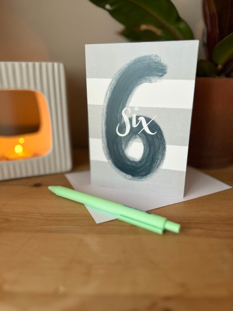 Striped Age Specific Birthday card