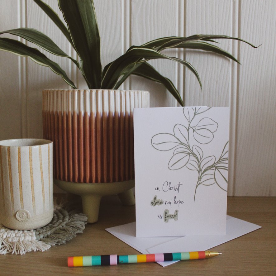 In Christ alone our hope is found card