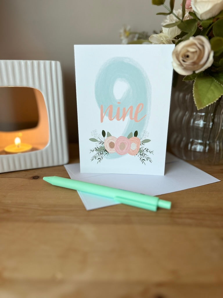 Floral Age Specific Birthday card