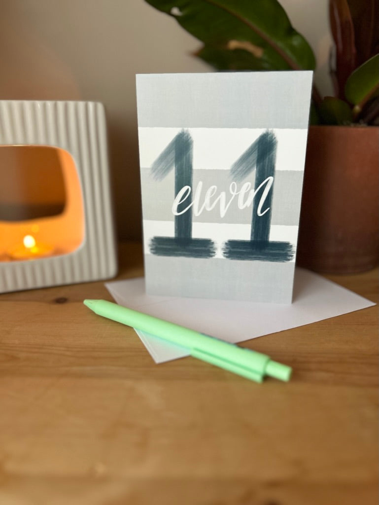 Striped Age Specific Birthday card