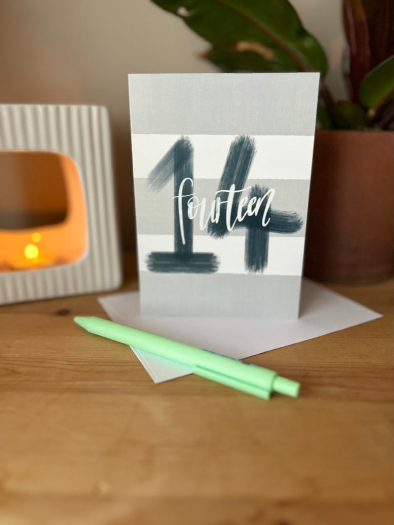 Striped Age Specific Birthday card