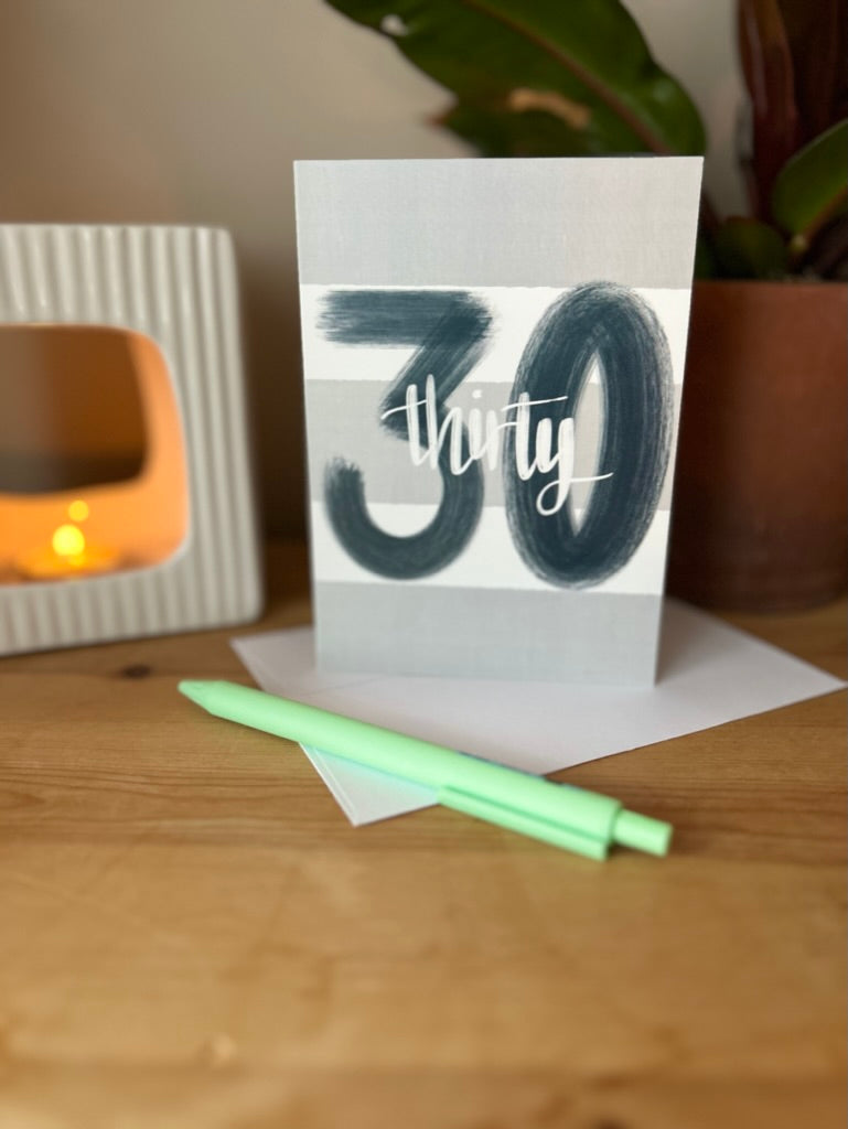 Striped Age Specific Birthday card
