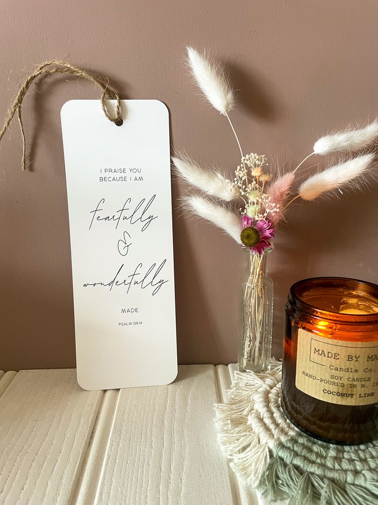 fearfully and wonderfully made illustrated bookmark
