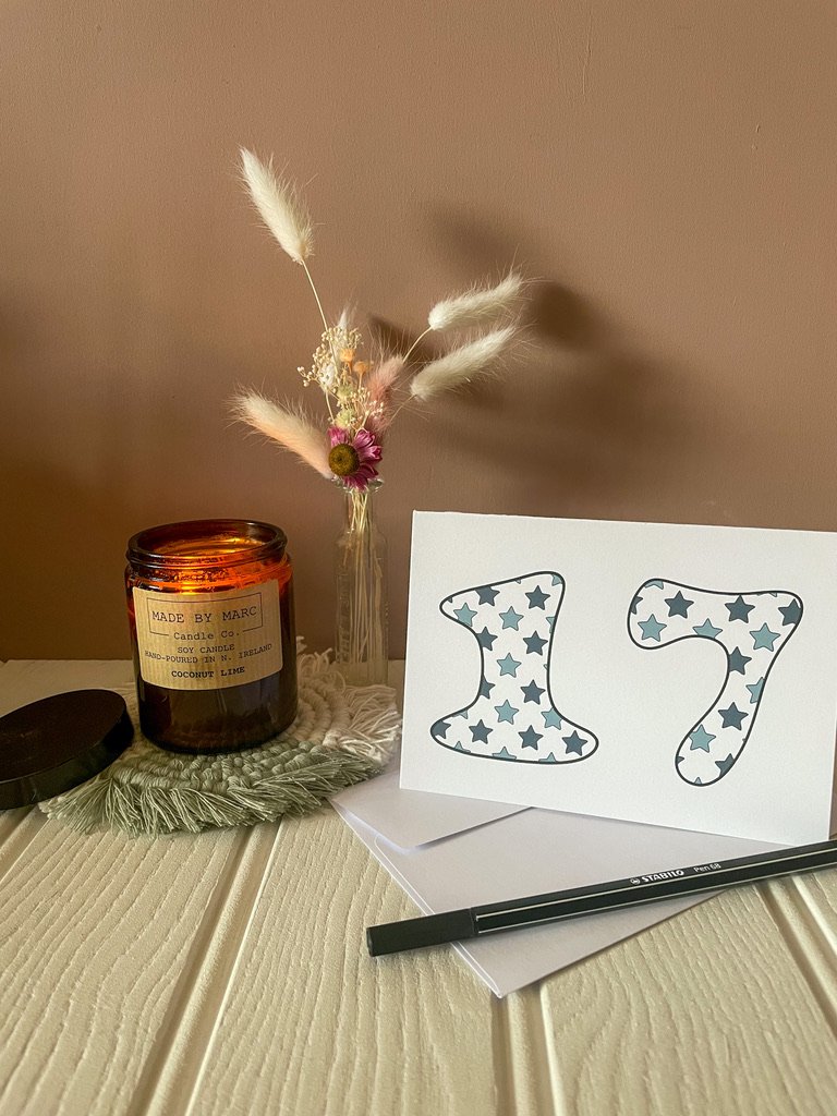 DISCONTINUED - Blue Star Age Specific Birthday card