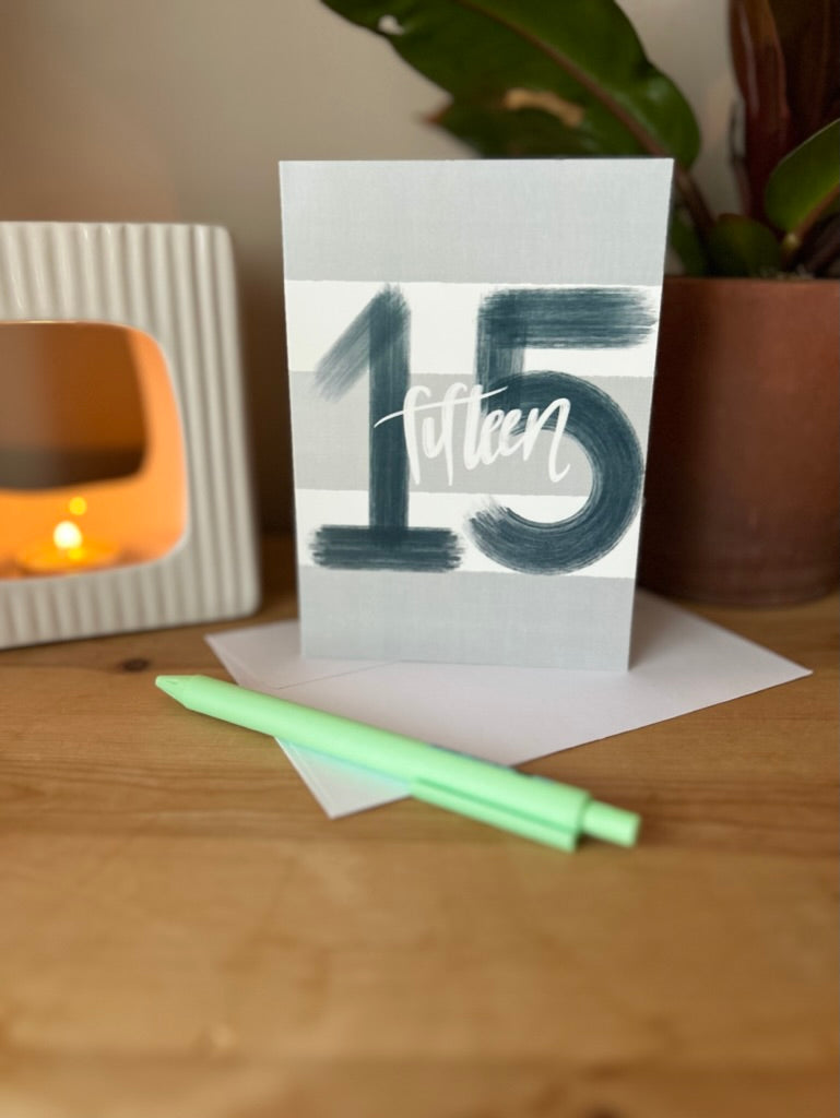 Striped Age Specific Birthday card
