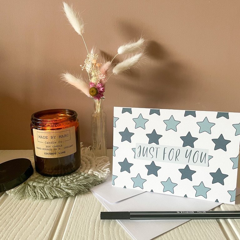 Blue star just for you card