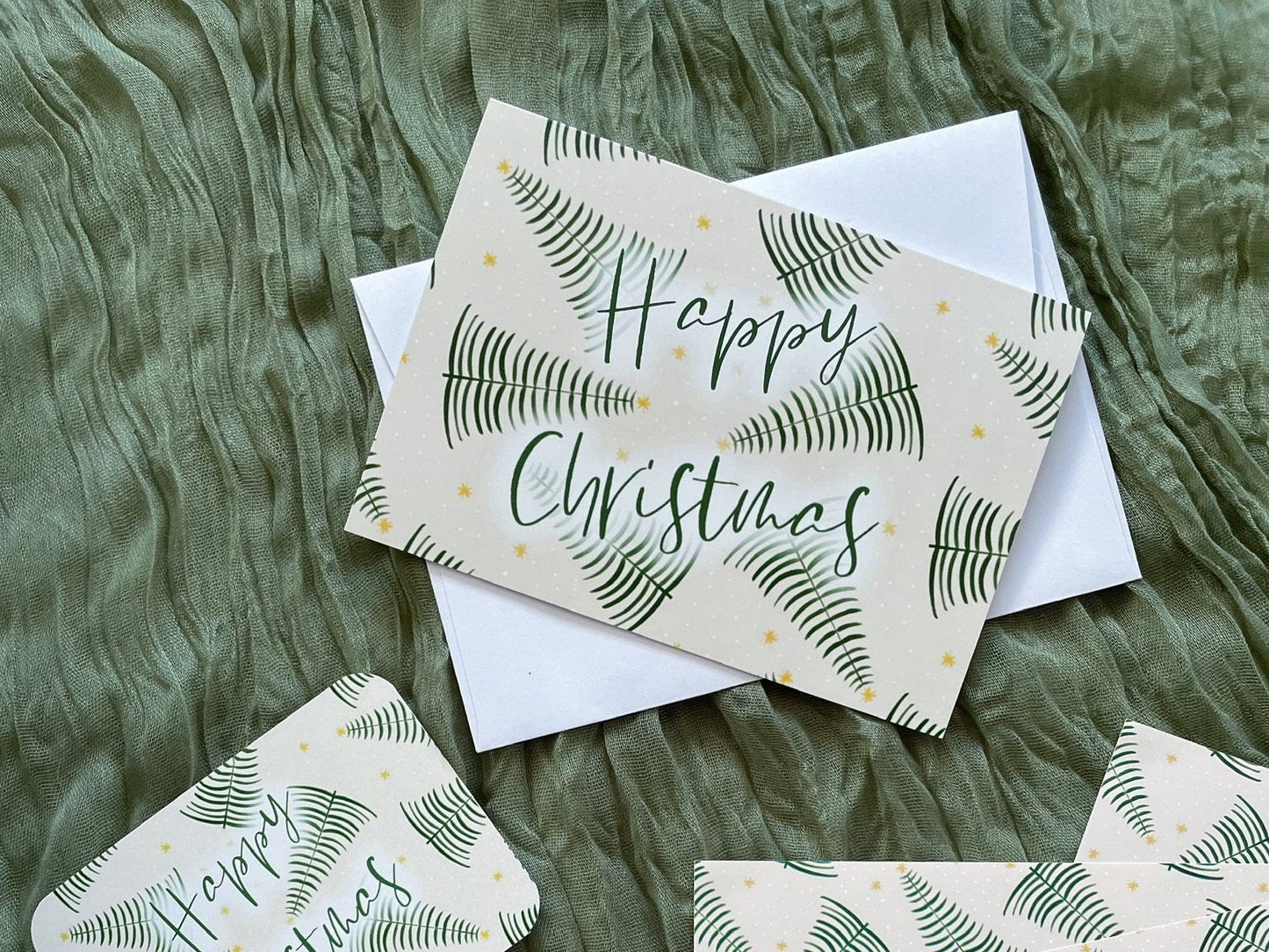 HAPPY CHRISTMAS TREE CHRISTMAS CARD GREETING CARD