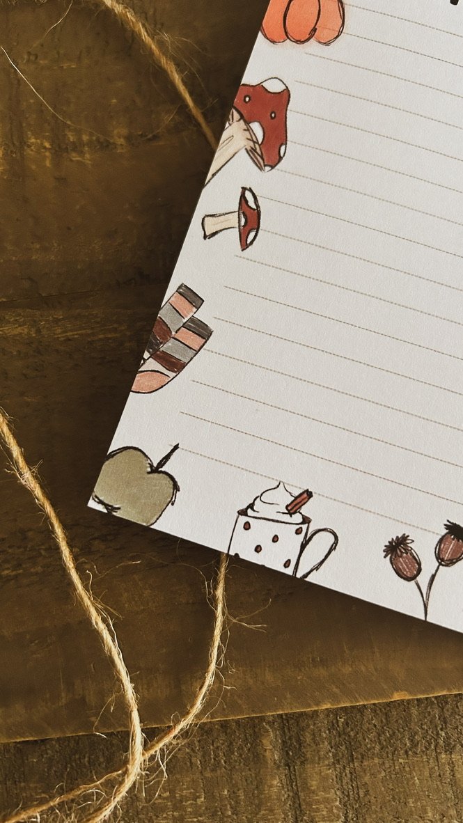 Autumn Sketches A6 Notepad