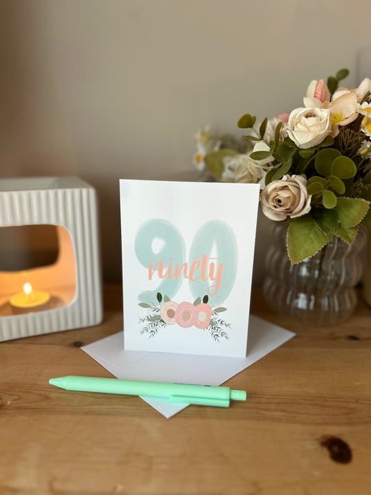 Floral Age Specific Birthday card