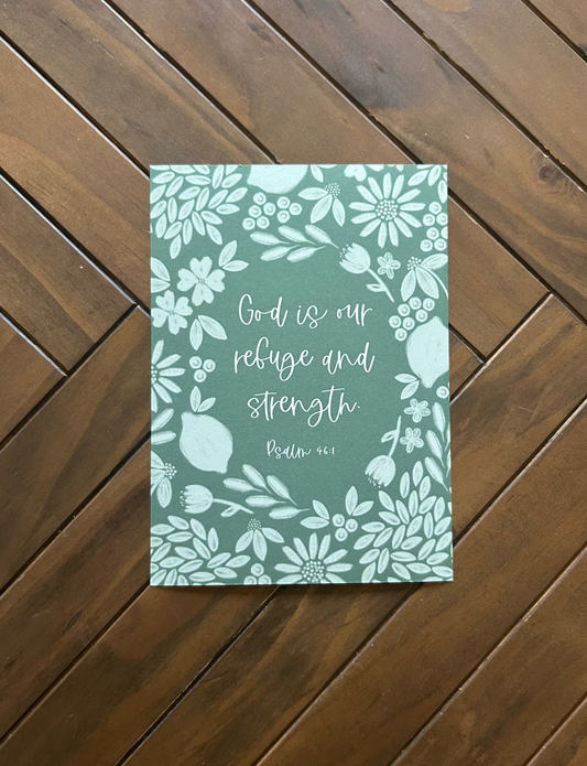 Psalm 46:1 - Bible verse print