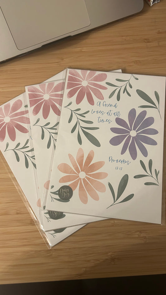 IMPERFECT - A friend loves at all times - Proverbs 17:17 Bible verse print