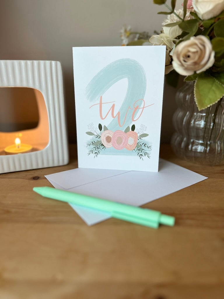 Floral Age Specific Birthday card