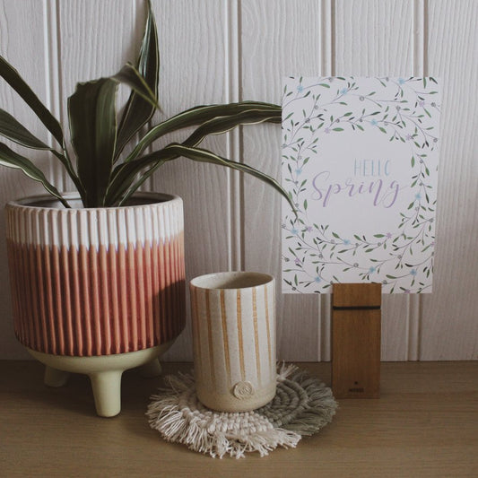 Hello Spring - floral and foliage illustration print