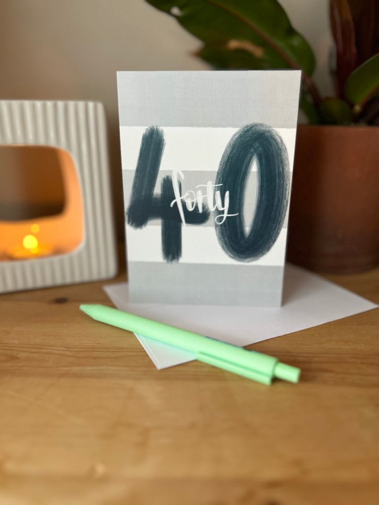 Striped Age Specific Birthday card