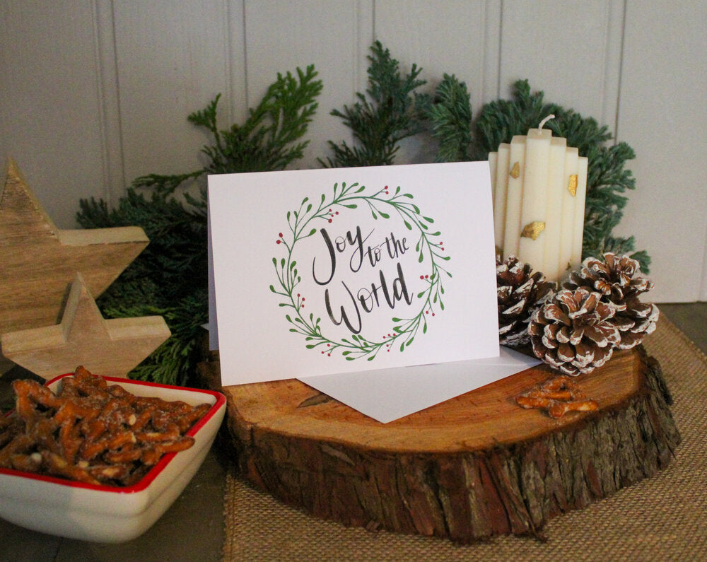 JOY TO THE WORLD HAVE A MERRY LITTLE CHRISTMAS CHRISTMAS CARD GREETING CARD