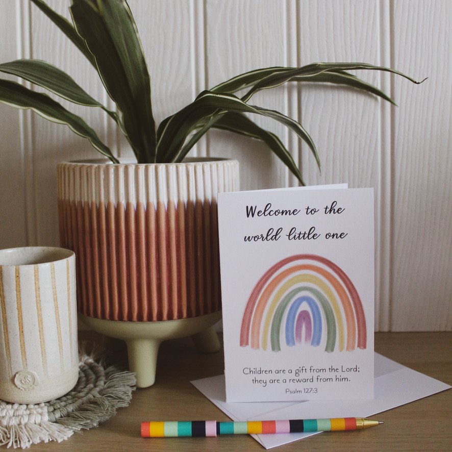 Bible verse new baby card - Psalm 127v3