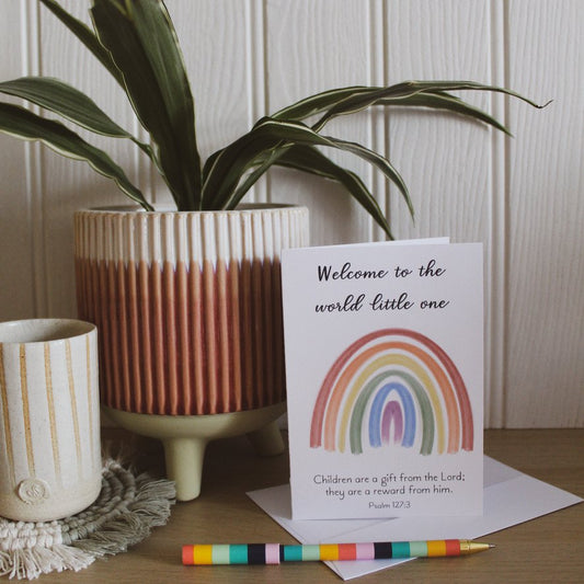 Bible verse new baby card - Psalm 127v3