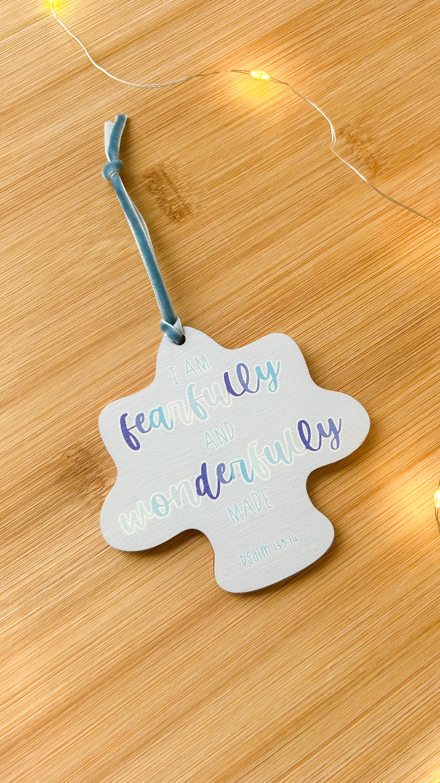 Psalm 139v14 BLUE Hanging Decoration