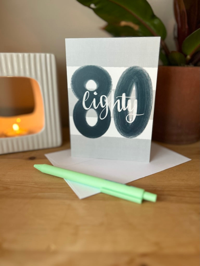 Striped Age Specific Birthday card