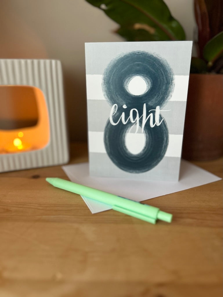 Striped Age Specific Birthday card