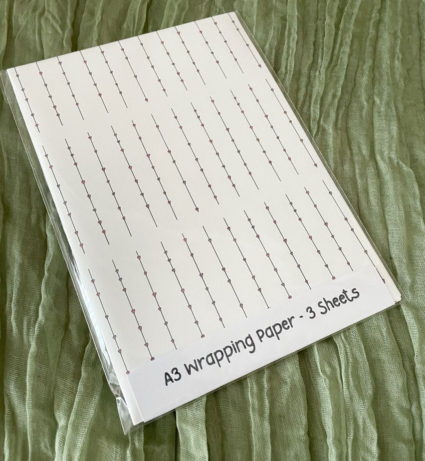 String Of Hearts Wrapping Paper