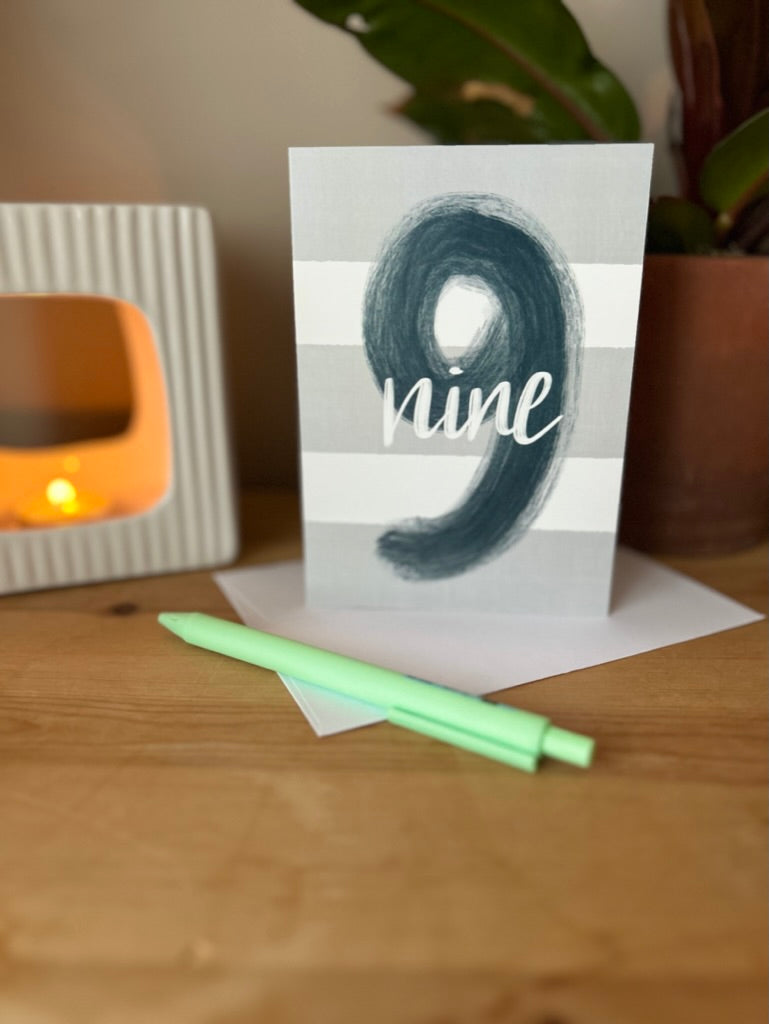 Striped Age Specific Birthday card