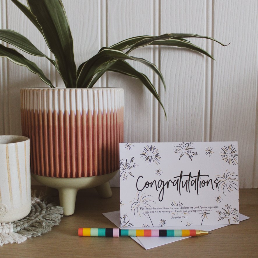 Bible verse card - Jeremiah 29v11 - Congratulations