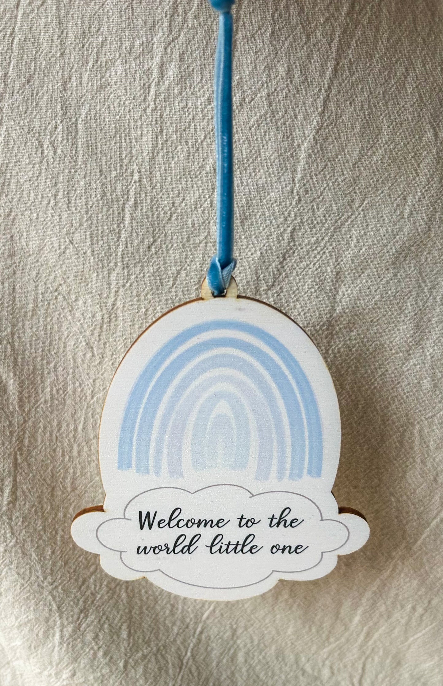 Welcome to the world BLUE Hanging Decoration (Rainbow)