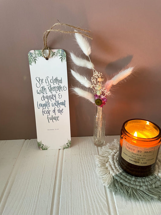 Proverbs 31v25 bible verse bookmark