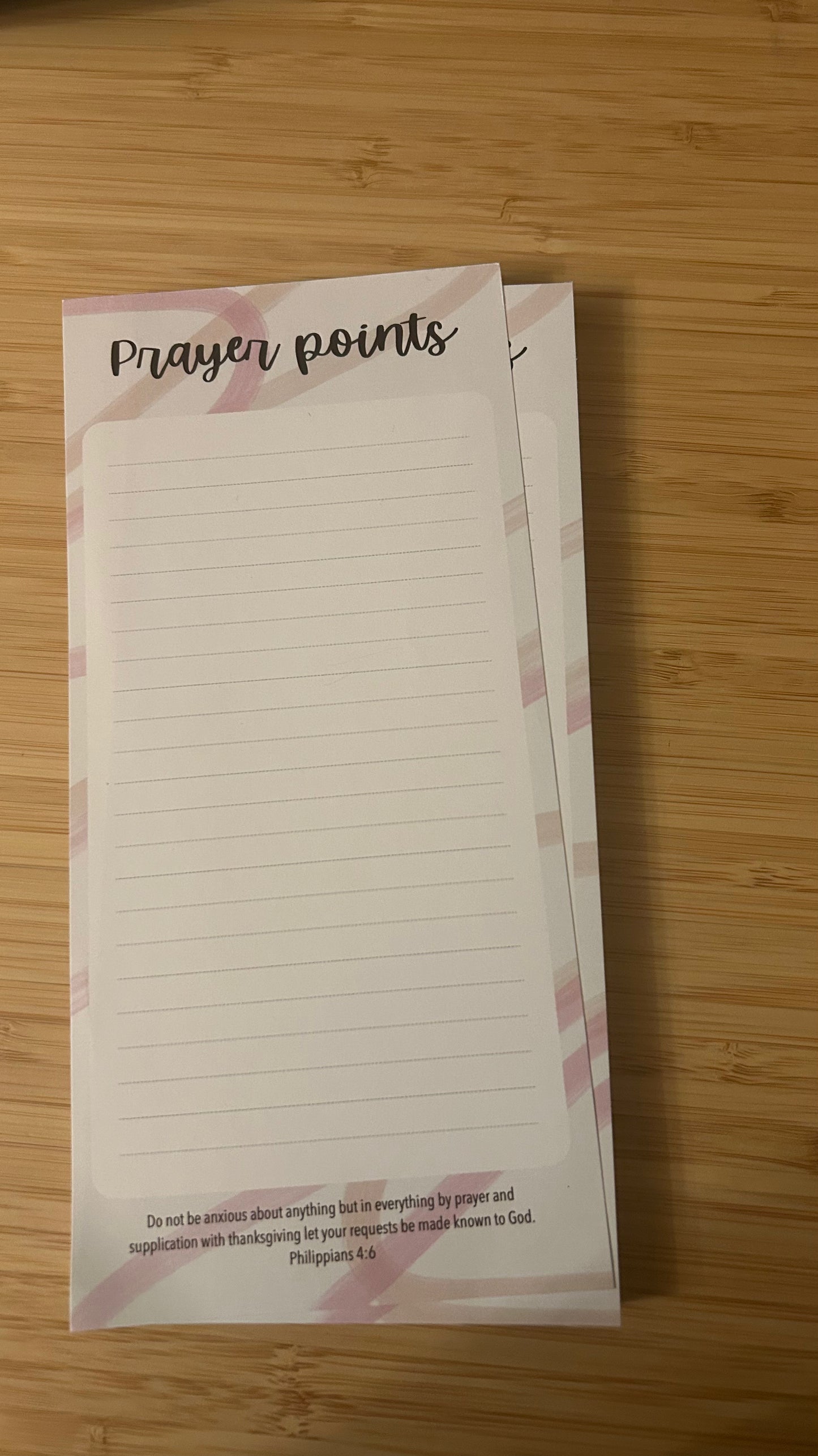 IMPERFECT - Prayer points Notepad