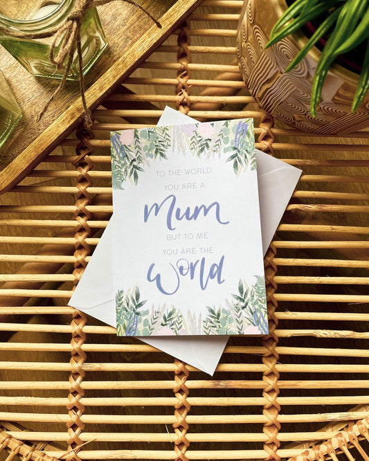 DISCONTINUED - Happy Mothers Day - To me you are the world design