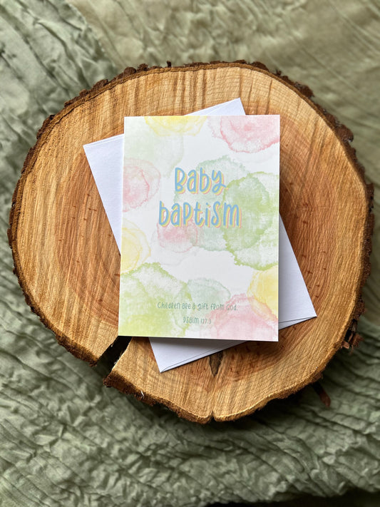 Bible verse card - Baby Baptism Psalm 127:3