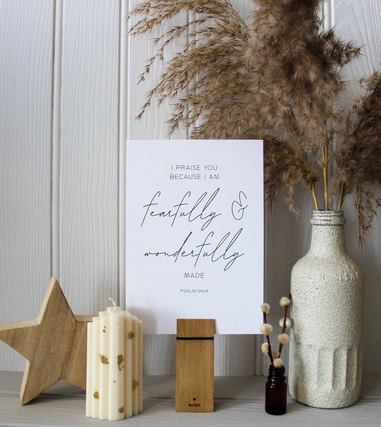 Fearfully and wonderfully made - Bible verse print - Psalm 139 v 14