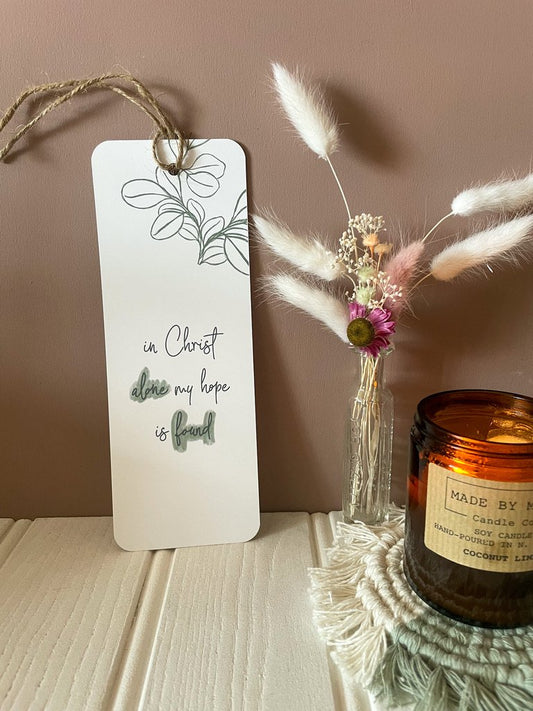 In Christ alone my hope is found bible verse bookmark