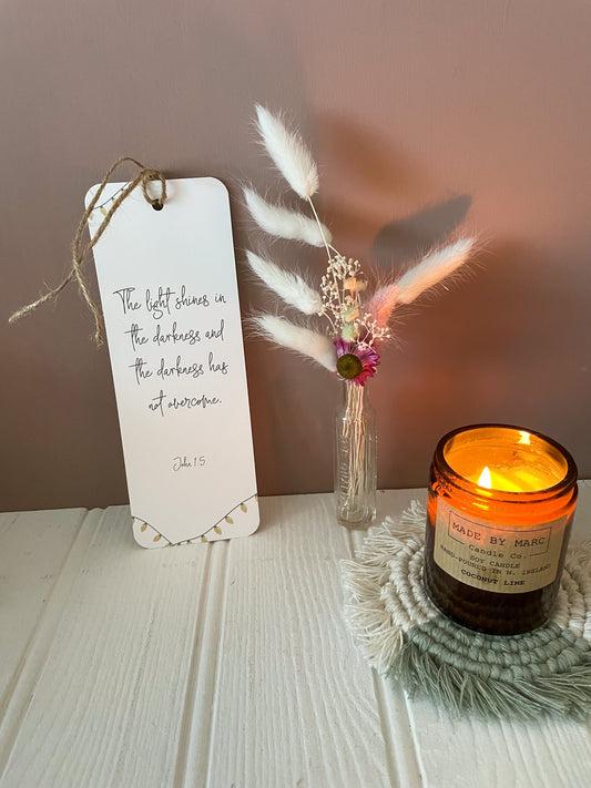 John 1v5 bible verse bookmark