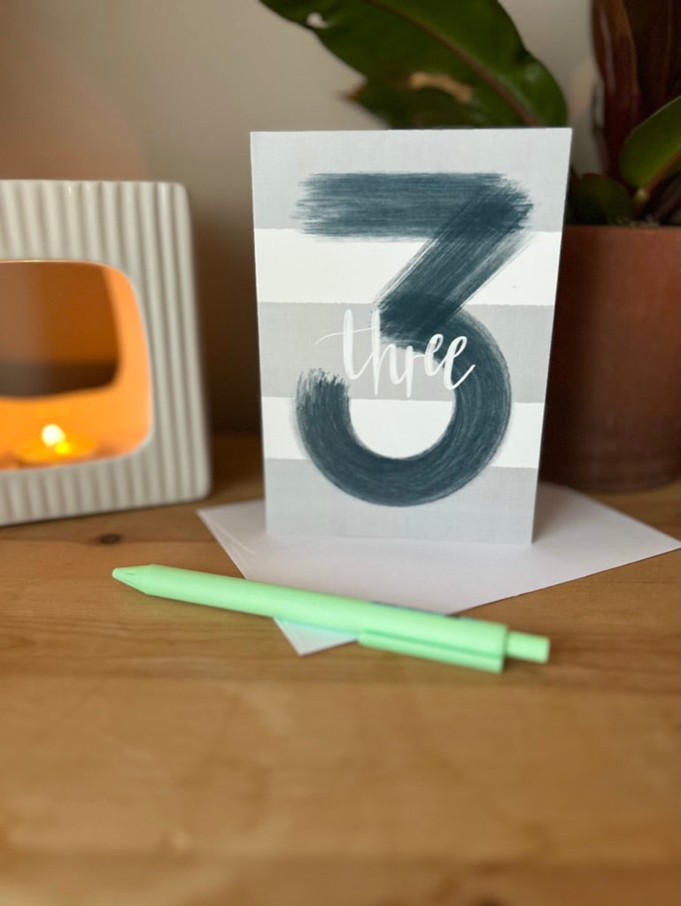 Striped Age Specific Birthday card