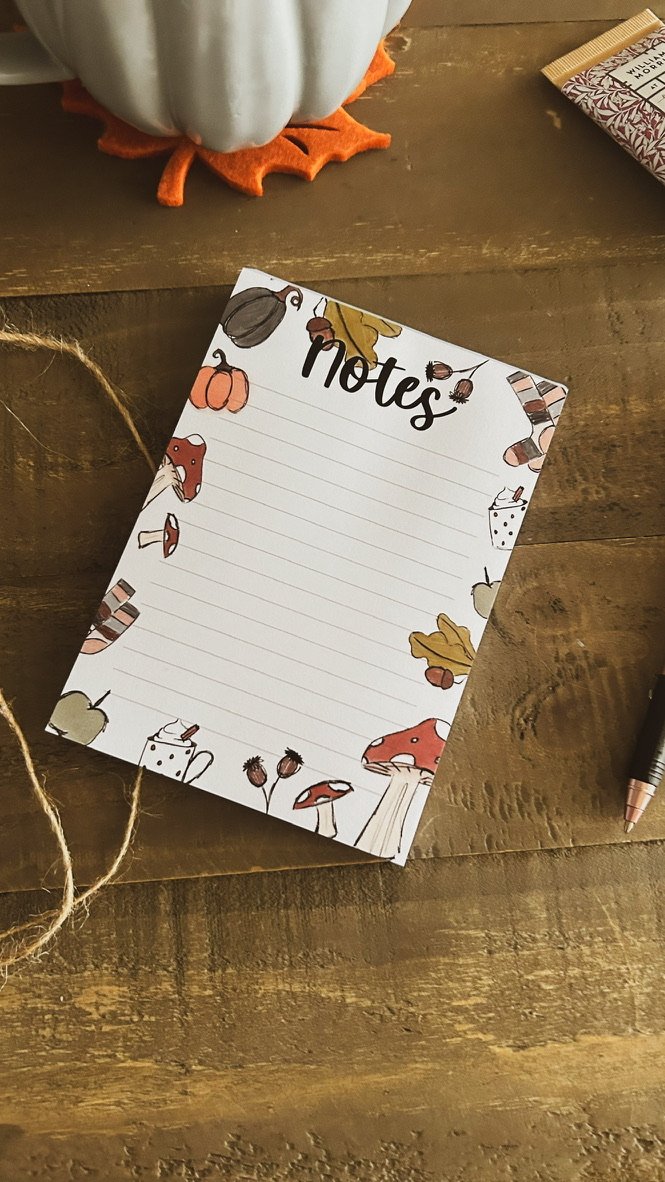 Autumn Sketches A6 Notepad