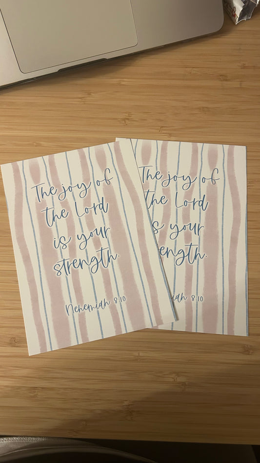 IMPERFECT - Nehemiah 8:10 Bible verse art print