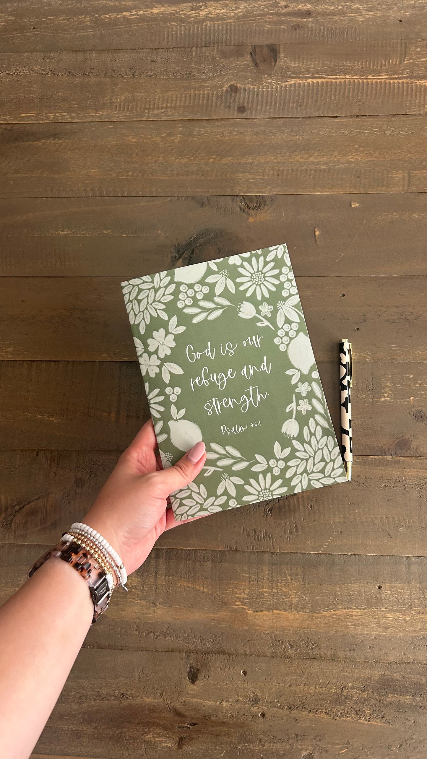 Psalm 46:1 A5 Notebook - God is our refuge and strength