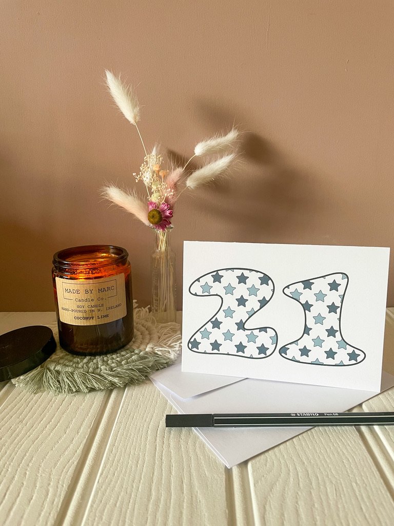 DISCONTINUED - Blue Star Age Specific Birthday card