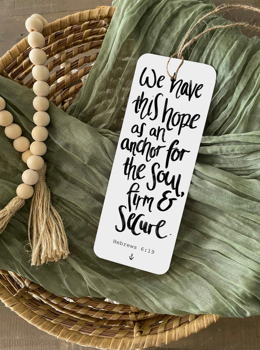 Hebrews 6v19 bible verse bookmark