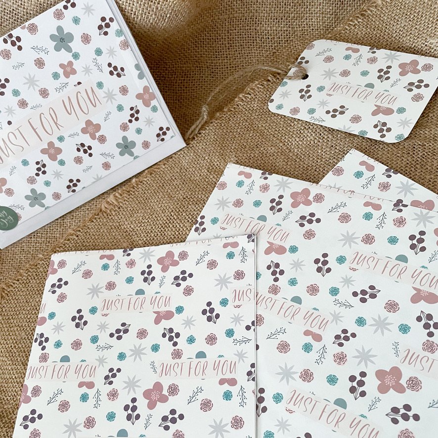 Just For You Liberty Inspired Floral Wrapping Paper