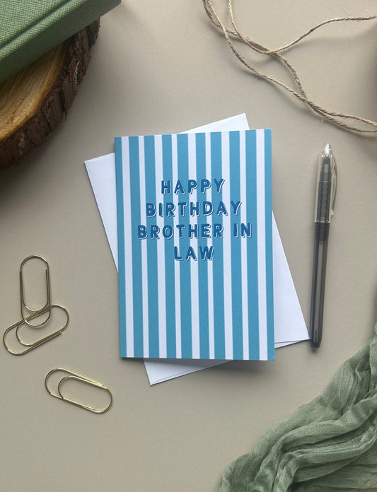 Happy Birthday Brother In Law - Birthday card