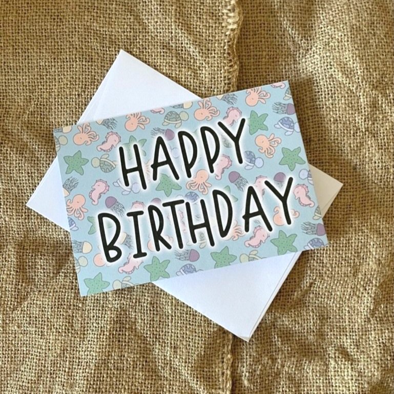 Under the sea birthday card