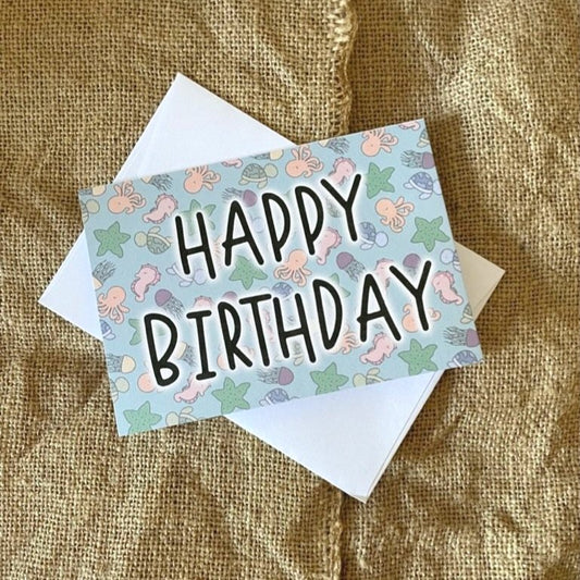 Under the sea birthday card
