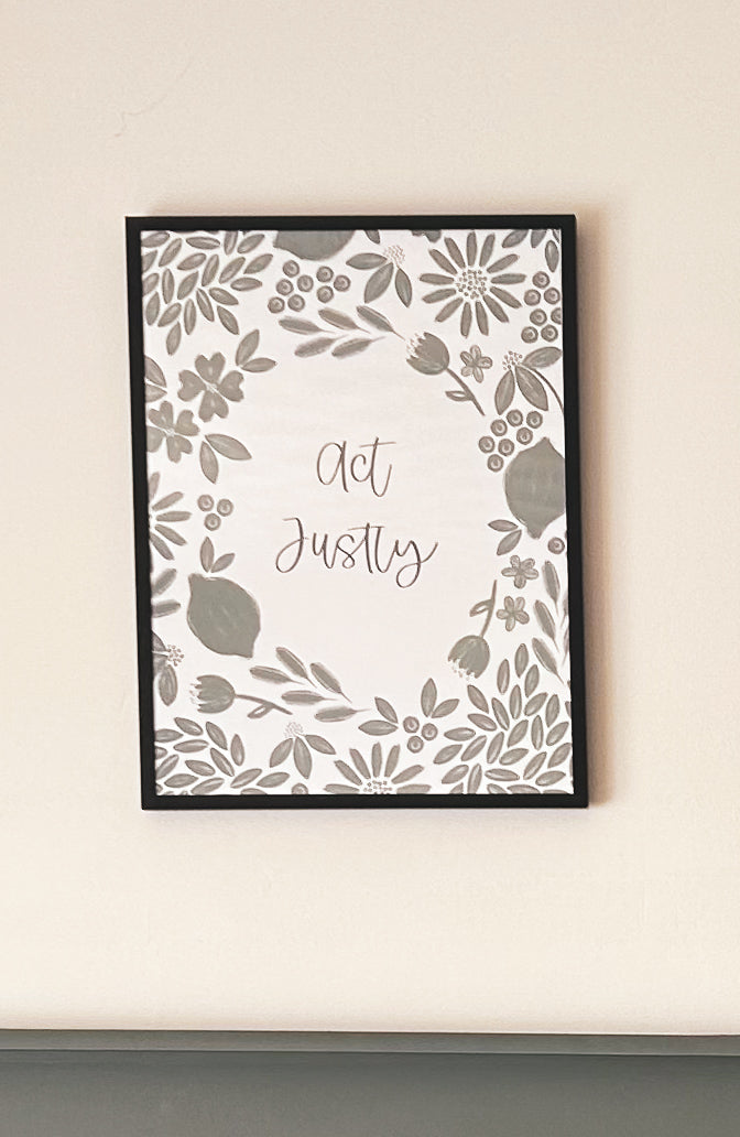 Micah 6:8 - Set of 3 Bible verse prints