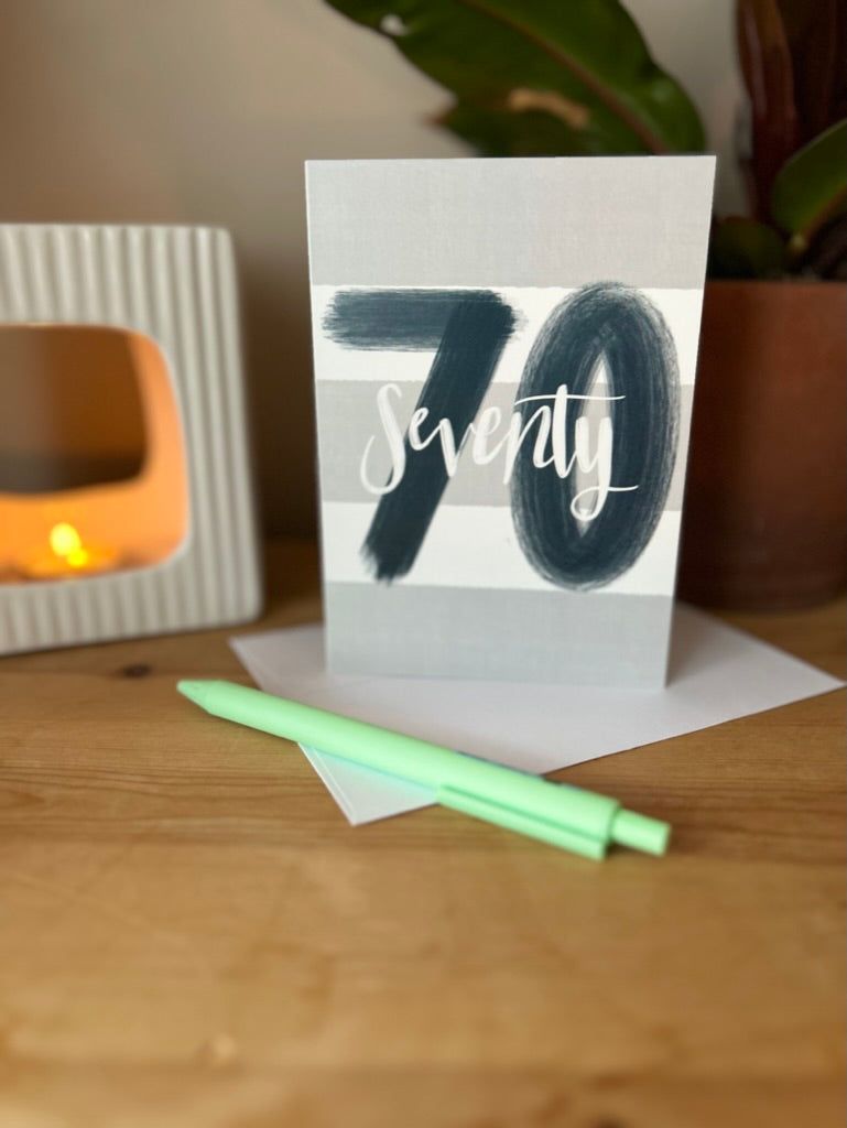 Striped Age Specific Birthday card